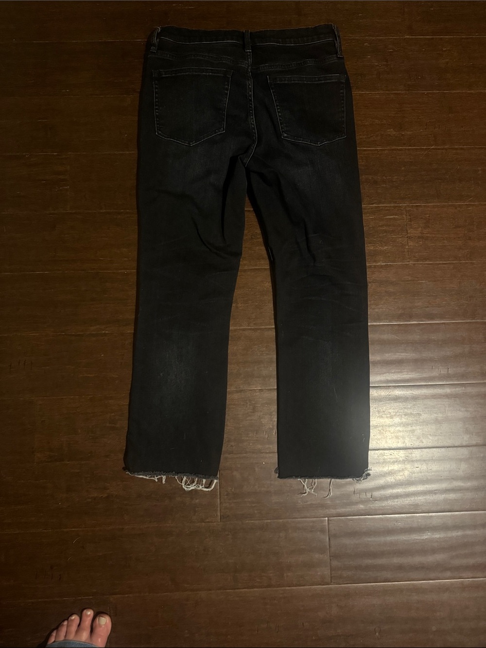 J. Crew Women’s Black Demi-Boot Crop Jeans with Raw Hem - Picture 5 of 6